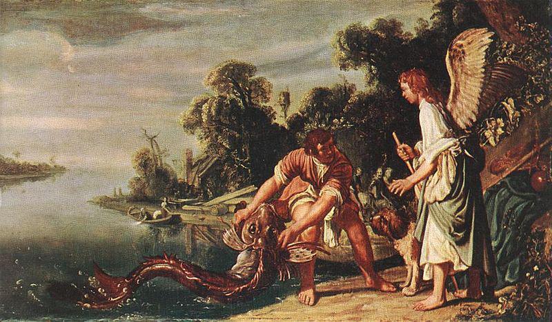 Pieter Lastman The Angel and Tobias with the Fish oil painting image